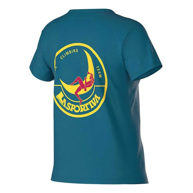 T-shirt La Sportiva Climbing On The Moon W Turchese/