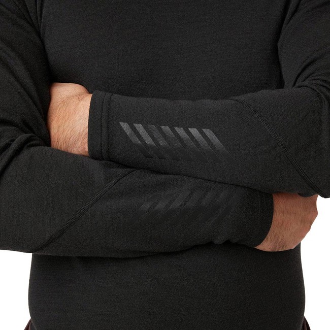 Camiseta helly hansen LIFA MERINO MIDWEIGHT HOODIE Black