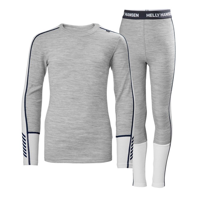 Póló helly hansen JR MIDWEIGHT SET Grey Melang