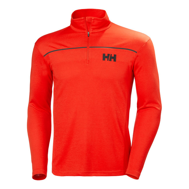 helly hansen T-shirt 1/2 ZIP PULLOVER Alert Red