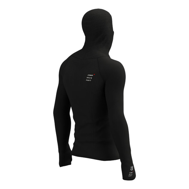 Camiseta Compressport Thermo Ultralight Racing Hoodie Black