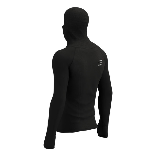Camiseta Compressport Thermo Ultralight Racing Hoodie Black