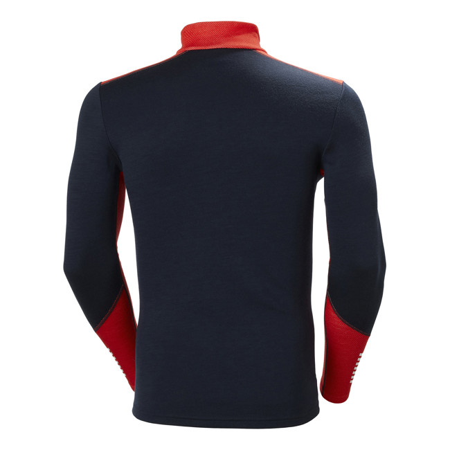 Camiseta Helly Hansen Merino Midweight 1/2 Zip Navy