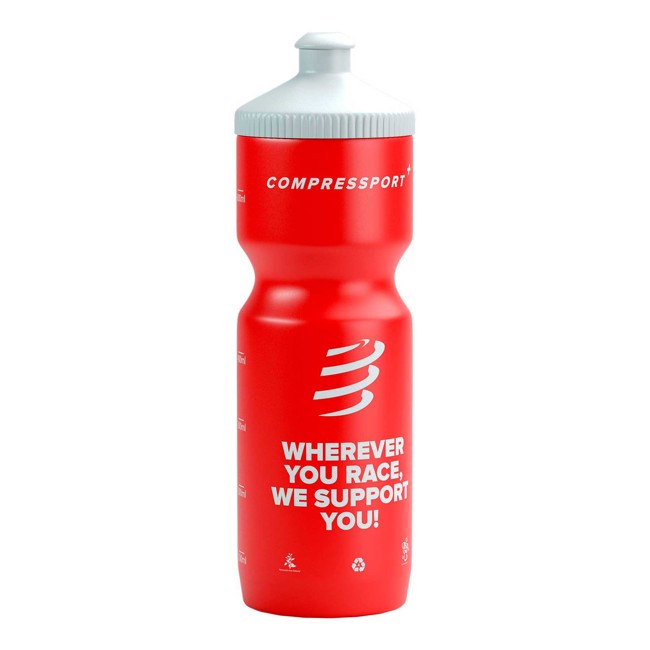 Bidón Compressport Bio Cycling Bottle Red/white