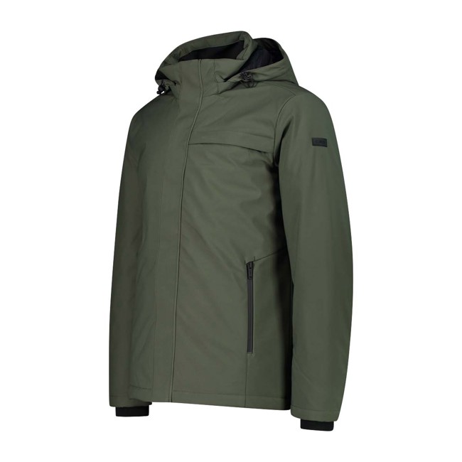 Chaqueta Cmp Long Jacket Snaps Hood Oil Green