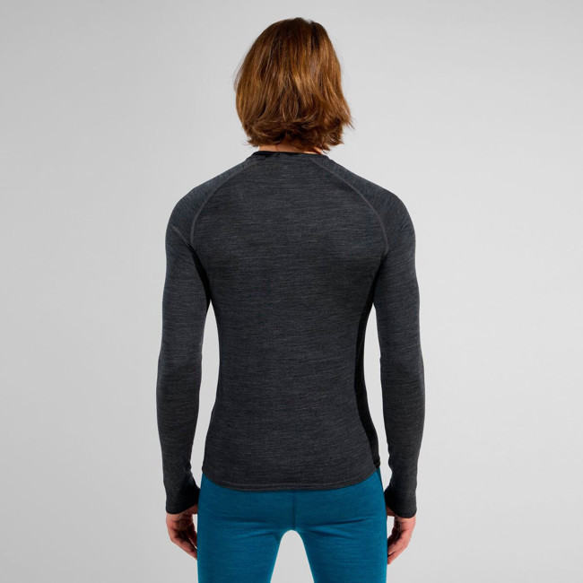 T-paita Odlo Bl Top Crew Ls Natural Perf Grey Melange