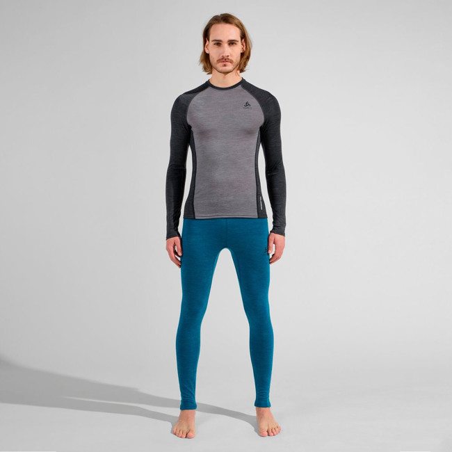 T-paita Odlo Bl Top Crew Ls Natural Perf Grey Melange