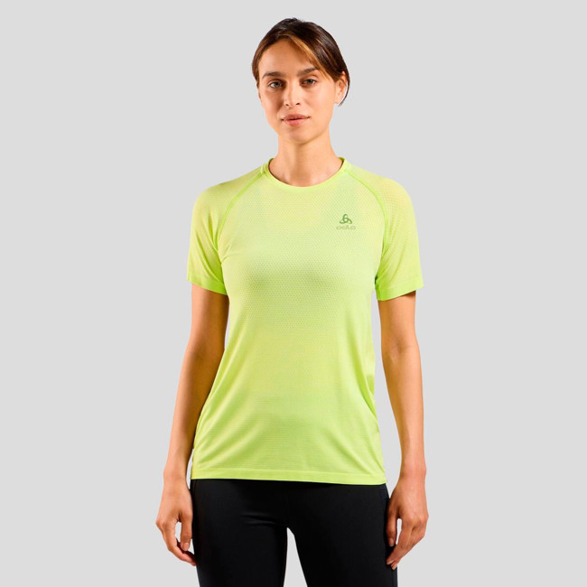 T-shirt Odlo Essential Seamless Shadow Lime M