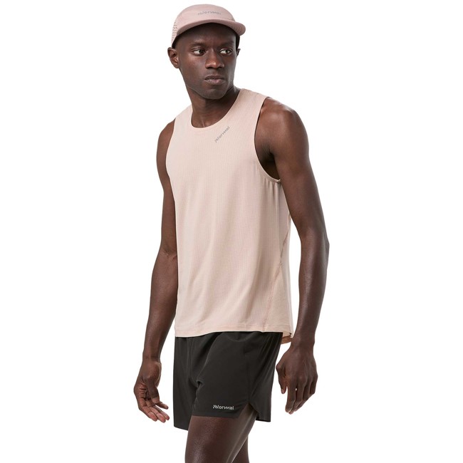 Nnormal T-shirt Race Tank Dusty Pink
