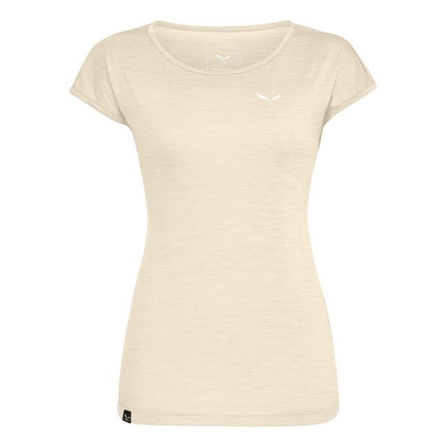 Maglietta salewa PUEZ MELANGE DRY S/S TEE Oatmeal Melan