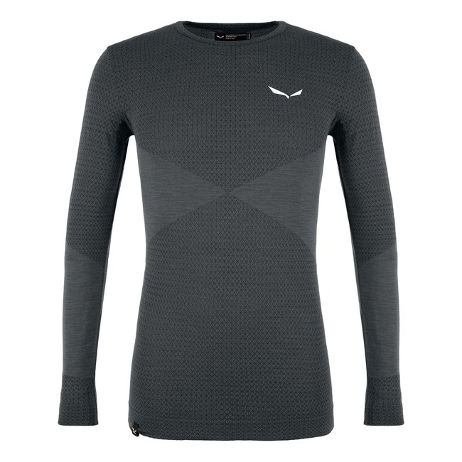 Marškinėliai salewa MED WARM AMR M L/S TEE. Onyx