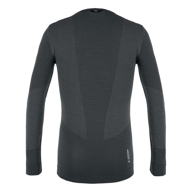 Tričko salewa MED WARM AMR M L/S TEE. Onyx