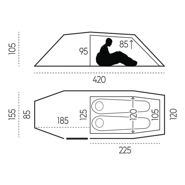 Fjällräven Tent Abisko Endurance 2 Pine Green
