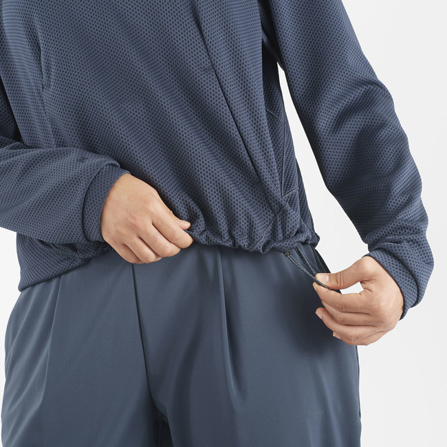 Fleece Salomon Motomesh Crewneck W Blue Nights