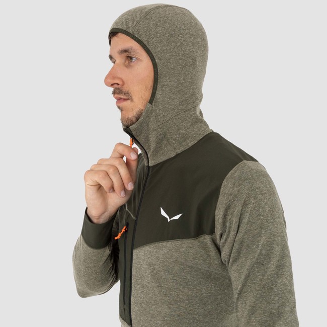 Camisola com capuz salewa PUEZ 2 DRY HOOD FZ