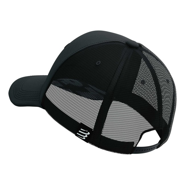 Czapka z daszkiem compressport TRUCKER CAP Black/Black Refl