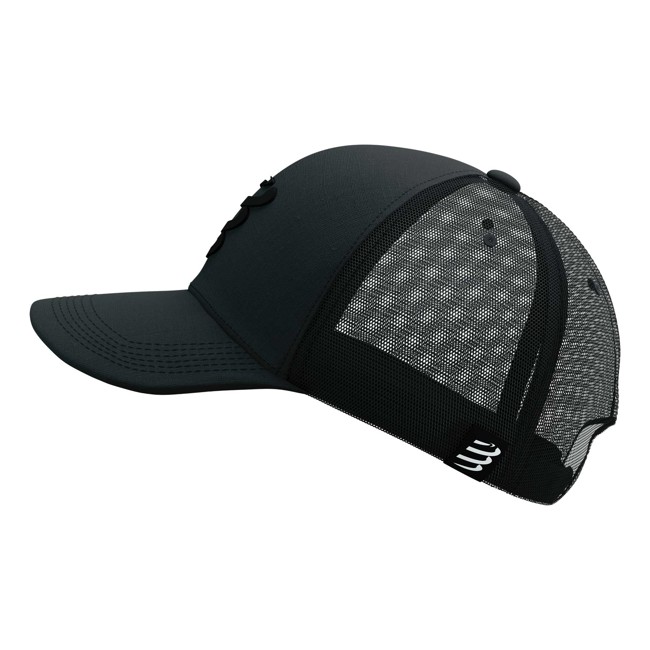 Czapka z daszkiem compressport TRUCKER CAP Black/Black Refl