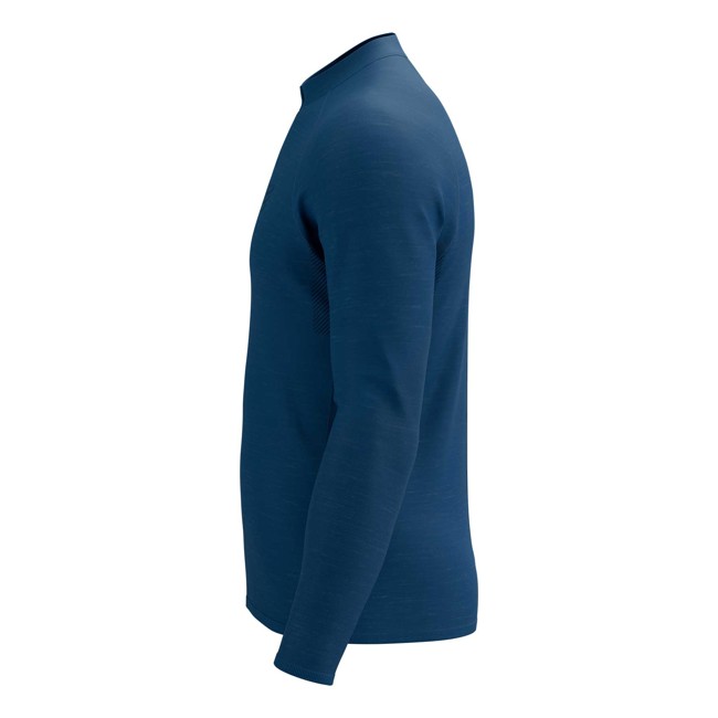 Koszulka compressport TRAIL HZ LS TSHIRT M Poseidon