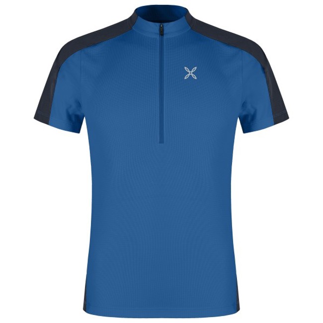 Majica s kratkimi rokavi montura HADE ZIP T-SHIRT B.Blue/Graphite Blue