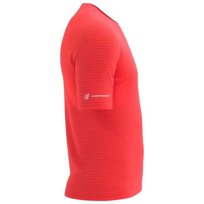 Camiseta Compressport Racing Ss Tshirt M Fluo Red