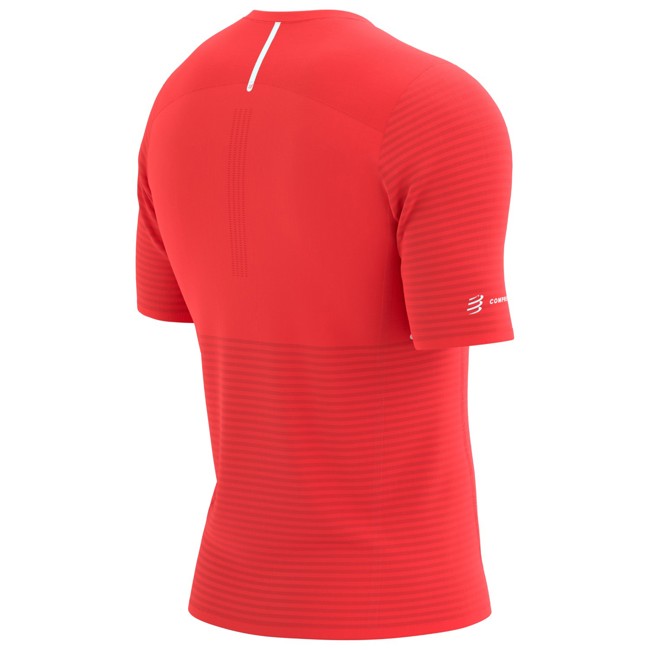Camiseta Compressport Racing Ss Tshirt M Fluo Red