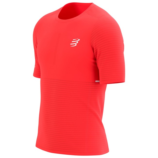 Camiseta Compressport Racing Ss Tshirt M Fluo Red