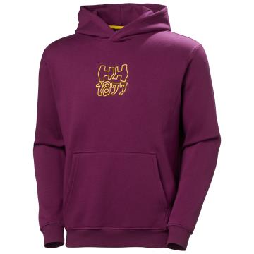 Felpa Helly Hansen FLEECE GRAPHIC HOODIE Dark Magent
