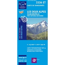  ED. IGN FRANCE Mapa Les Deux Alpes. Olan, Muzelle