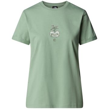  The North Face W Connect Relaxed Ss Tee-Graphic Slate M