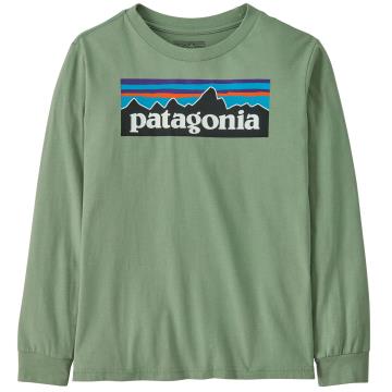  Patagonia Ks Ls P-6 Logo T-Shirt Ellwood Green
