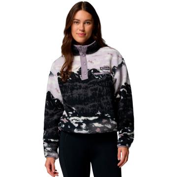 Flisinis Megztinis Columbia Helvetia Ii Printed Crop Half Snap Shale