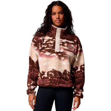  Columbia Helvetia Ii Printed Crop Half Snap Tobac