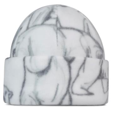  Buff Polar Prints Beanie Youth Bargy White