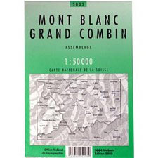  ED. SWISS TOPO Mont Blanc Grand Combin Assemblage