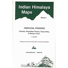 Ed. Leomann Maps Pu.  Map 4 of Indian Himalaya  - Himachal Pradesh