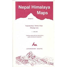 Ed. Leomann Maps Pu.  Map 3 of Nepal Himalaya - East Kanjiroba 