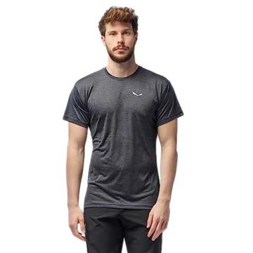 Maglietta Salewa PUEZ MELANGE DRY S/S TEE Black Out Mel