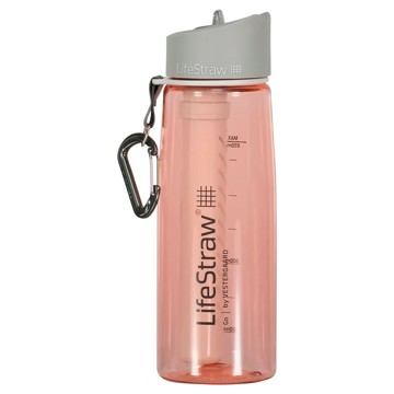 Láhev Lifestraw Go - Coral - Tritan Renew