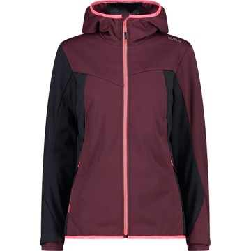 Chaqueta Cmp Woman Fix Hood Burgundy
