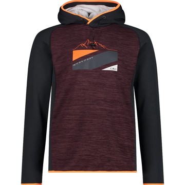 Felpa CMP SWEAT FIX HOOD BURGUNDY MEL.
