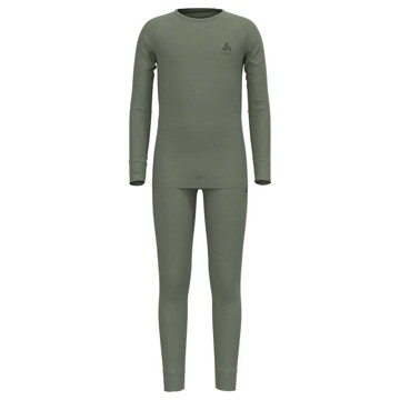 T-Shirt Odlo Set Long Merino 200 Kids Matte Green