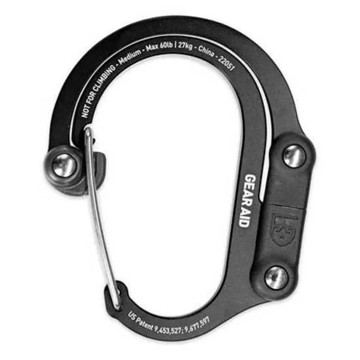Nebeský háček GEAR AID HEROCLIP MED Stealth Black