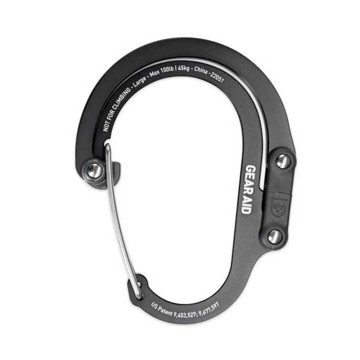 Gear Aid Carabiner Heroclip L Stealth Black