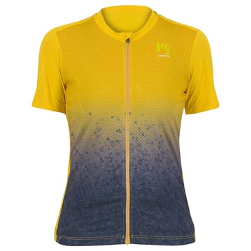 Póló Karpos Verve Evo W Jersey Lemon Curry/Ombre Blu