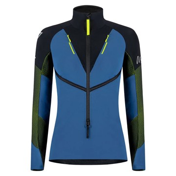 Póló MONTURA SLICK MAGLIA WOMAN Deep Blue/Giallo Fluo