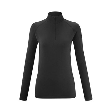 T-Shirt Millet Drynamic Soft Ls 1/2 Zip W Black-Noir