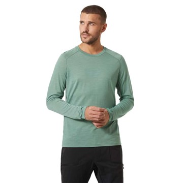 T-shirt Helly Hansen DURAWOOL CREW LS Cactus