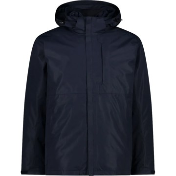 Jas Cmp Zip Hood Jacket Black Blue