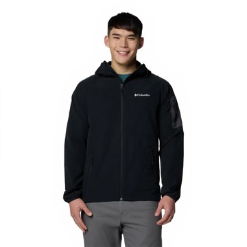 Bunda COLUMBIA TALL HEIGHTS II HOODED SOFTSHELL Black