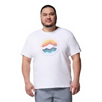 T-shirt COLUMBIA LAKE GRAPHIC TEE II White, Circular